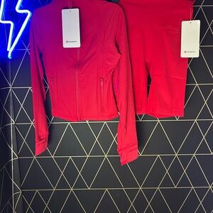 lululemon athletica Women's Vibrant Red Bomber Jacket